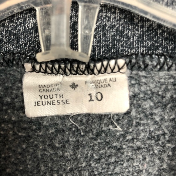 Boys Dark Grey Mock Neck Sweatshirt Front Side Pockets Size 10 - Picture 4 of 8